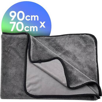 XEOD Droogdoek 90 X 70 700 g/m² GSM – Microvezel Droogdoek – Absorberende Doek – Streeploos Resultaat – Grijs