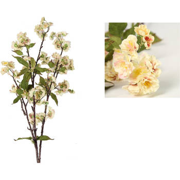 Prunus kunstbloemen kunsttak XXL - Gemixte Kleuren - 130 cm