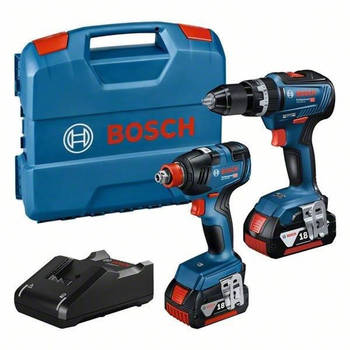 Kit 2 Tools Schokschroevendraaier/Wireless Boulonneuse GDX 18V-200 + Drilling Drivestizer met percussie GSB 18V-55 2x4.0