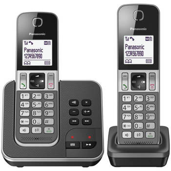 Panasonic KX-TGD322FRG Duo draadloos antwoordapparaat Zwart