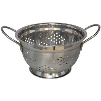 Gerimport Keuken vergiet - zilver - RVS - D18 cm x H12 cm - keuken zeef - Vergieten