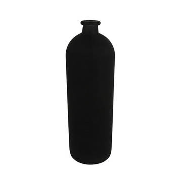Countryfield Bloemenvaas/flesvaas Dawn - zwart glas - D13 x H41 cm - vaas - Vazen