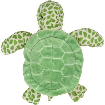 Groene schildpadden handpoppen knuffels 24 cm knuffeldieren - Handpoppen