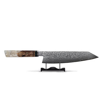 Shinrai Japan - Diamond Octagon Damascus Kiritsuke mes 23 cm - Special Edition