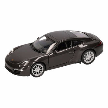 Welly Speelgoedauto Porsche - antraciet - Carrera S - 1:36 - modelauto - Speelgoed auto's
