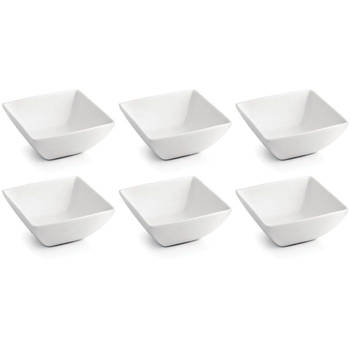 BonBistro Dipschaaltje Yong Squito 10 x 10 cm - Wit - 6 stuks