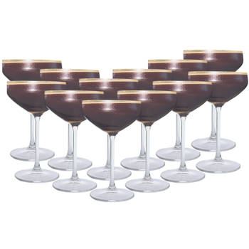 OTIX Champagnecoupe Glazen 12 Stuks Glas Champagneglazen Espresso Martini Glazen Cocktailglazen