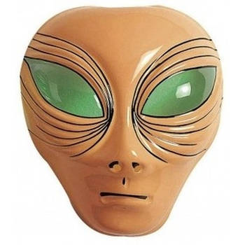 Alien gezichtsmasker bruin voor volwassenen - Verkleedmaskers
