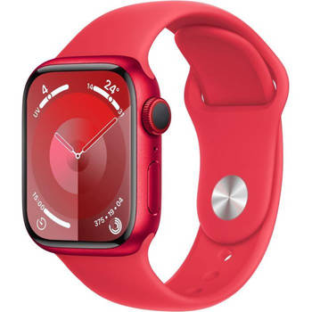 Apple Watch Series 9 GPS - 41 mm - (PRODUCT)RED aluminium kast - (PRODUCT)RED sportbandje - M/L
