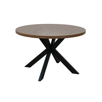 Eettafel rond melamine 120cm Sanne bruin ronde tafel