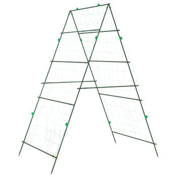 vidaXL Plantenklimrek A-frame 99x90x175,5 cm staal