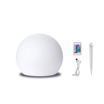 Hyundai Lighting - LED lichtbol met RGB op zonne-energie - 40 cm - Met USB kabel