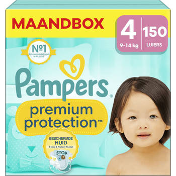 Pampers - Premium Protection - Maat 4 - Maandbox - 150 luiers - 9/14 KG