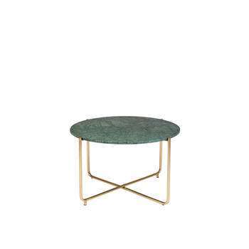 Housecraft Timpa Salontafel Marmer Rond 70x70 cm Groen/ Goud