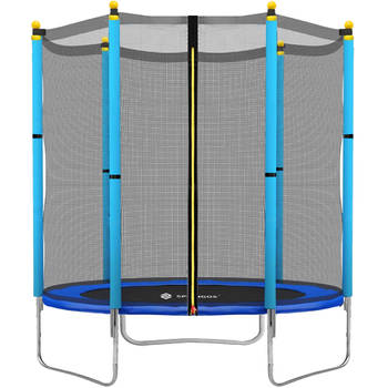 Springos Trampoline - Veiligheidsnet - Ladder - Compleet - 4,5 FT 140 cm