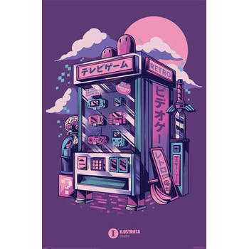 Poster Ilustrata Retro Vending Machine 61x91,5cm