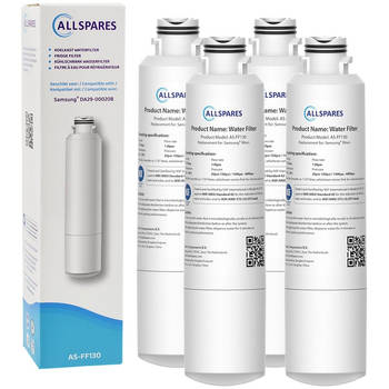 AllSpares Waterfilter (4x) voor Koelkast geschikt voor DA29-00020B