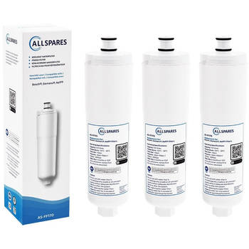 AllSpares Waterfilter (3x) voor koelkast geschikt voor Bosch / Siemens / Neff CS-52