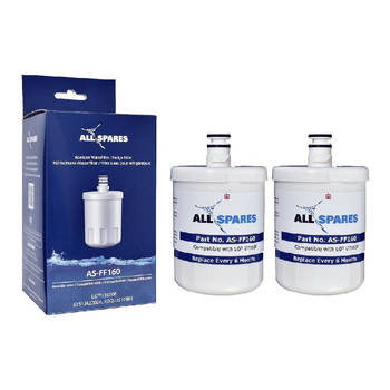 AllSpares Waterfilter (2x) voor koelkasten geschikt voor LG LT500P / 5231JA2002A / ADQ72910901 / ADQ72910907