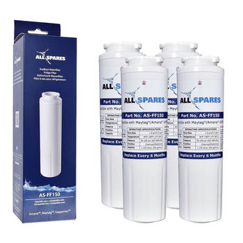 AllSpares waterfilter (4x) voor koelkast geschikt voor Whirlpool UKF8001