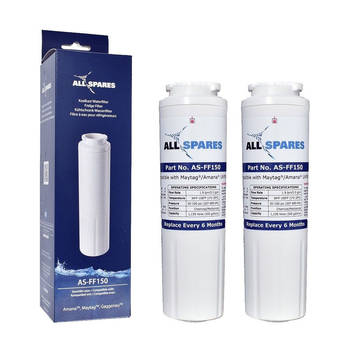 AllSpares waterfilter (2x) voor koelkast geschikt voor Whirlpool UKF8001