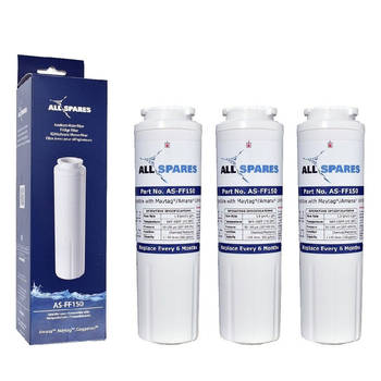 AllSpares waterfilter (3x) voor koelkast geschikt voor Whirlpool UKF8001