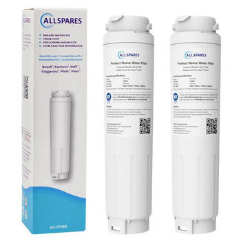AllSpares Waterfilter (2x) voor Koelkast geschikt voor Bosch Siemens Neff UltraClarity 11034151 / 11028820 / KB1000