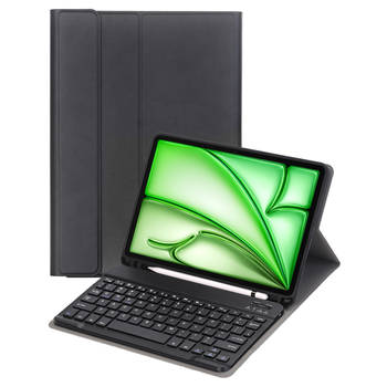 Basey iPad Air 6 (11 inch) Hoesje Toetsenbord Hoes Luxe Keyboard Case Cover (10,9 inch) - Zwart