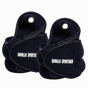 Gorilla Sports enkel- of polsgewichten 2 kg - 2 x 1 kg