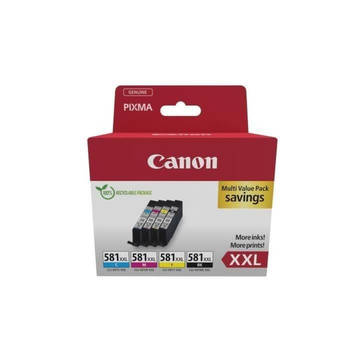 Canon inktcartridge CLI-581 XXL, 282 - 858 foto's, OEM 1998C007, 4 kleuren