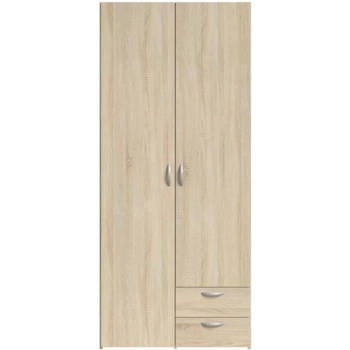 Varia Cabinet - Chene Decor - 2 scharnierende deuren + 2 laden - L 81 x H 185 x D 51 cm - Parisot