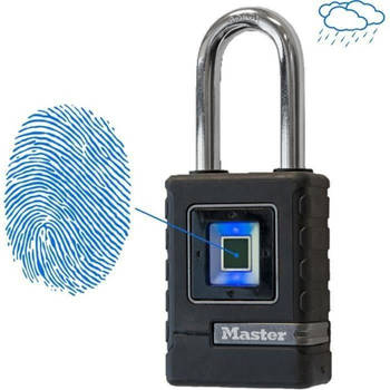 HOOFDSLOT Hoogbeveiligd biometrisch hangslot [waterdicht] [vingerafdruk en directionele noodcode] 4901EURDLHCC