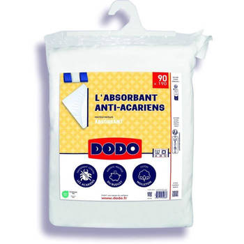 Absorberende matrasbeschermer - 90x190 cm - katoen - anti -mite