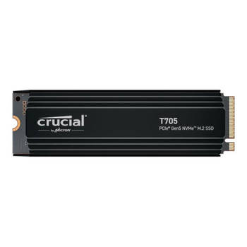Interne gaming-SSD met premium koellichaam - CRUCIAAL - T705 SSD 2TB PCIe Gen5 NVMe M.2 (2024) - CT2000T705SSD5