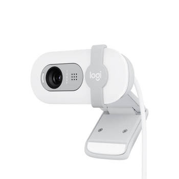 Webcam - Full HD 1080p - LOGITECH - Brio 100 - Geïntegreerde microfoon - Gebroken wit - (960-001617)