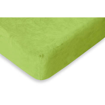 Romanette Badstof Velours Hoeslaken - apple - 2 Persoons - 140/150/160x200/220cm