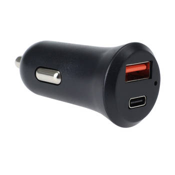 Autolader - USB C - USB A - geschikt voor in de auto - universeel - Laat al je mobiele apparatuur op - Oplaadkabels