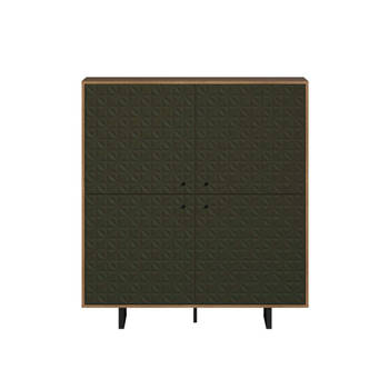 Sentra dressoir groen, eik decor.