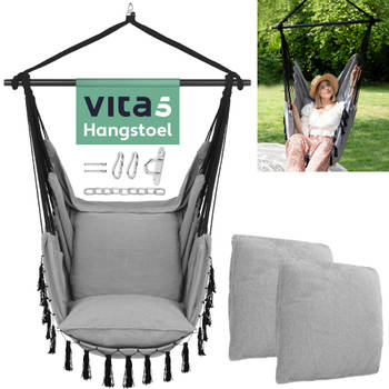 VITA5 Hangstoel voor buiten, stabiele en veilige hangstoel, stijlvolle hangstoel, voor binnen en buiten, schommel voor