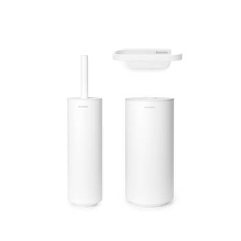 MindSet toiletaccessoires, set van 3 - Mineral Fresh White