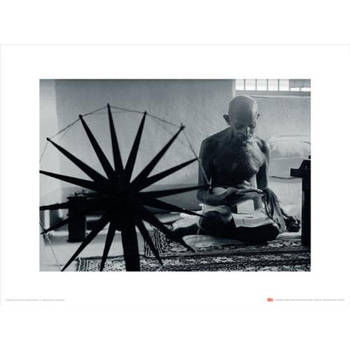 Kunstdruk Time Life Gandhi 30x40cm