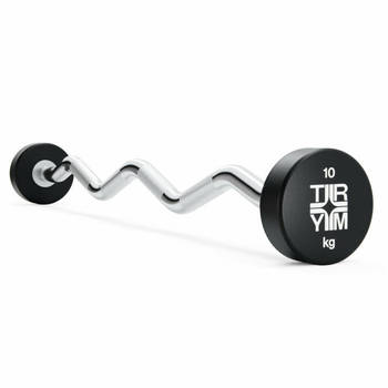 TRYM Halterstang - Vaste Halter - Curlbar - EZ-curl - Gietijzer - CPU - 10 kg