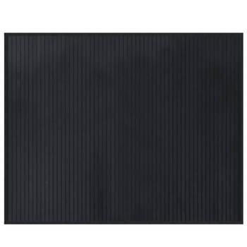 vidaXL Vloerkleed rechthoekig 80x100 cm bamboe zwart