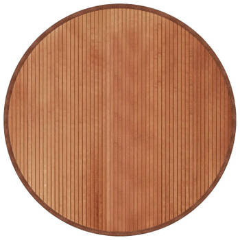 vidaXL Vloerkleed rond 100 cm bamboe bruin