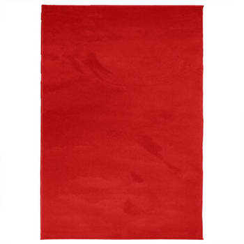 vidaXL Vloerkleed OVIEDO laagpolig 140x200 cm rood