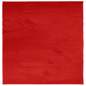 vidaXL Vloerkleed OVIEDO laagpolig 120x120 cm rood