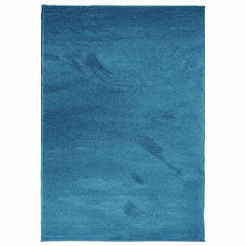 vidaXL Vloerkleed OVIEDO laagpolig 200x280 cm turquoise