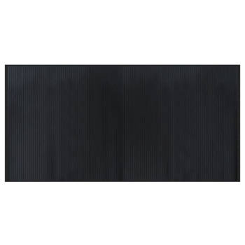 vidaXL Vloerkleed rechthoekig 100x200 cm bamboe zwart