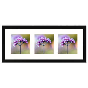 SecaDesign Anima Drieluik Fotolijst - Fotomaat 13x13 cm - Zwart