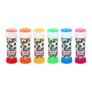 Bellenblaas - 6x - voetbal - 50 ml - voor kinderen - uitdeel cadeau/kinderfeestje - Bellenblaas